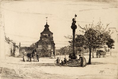 Market Cross, Crail (etsing) av James Hamilton Mackenzie
