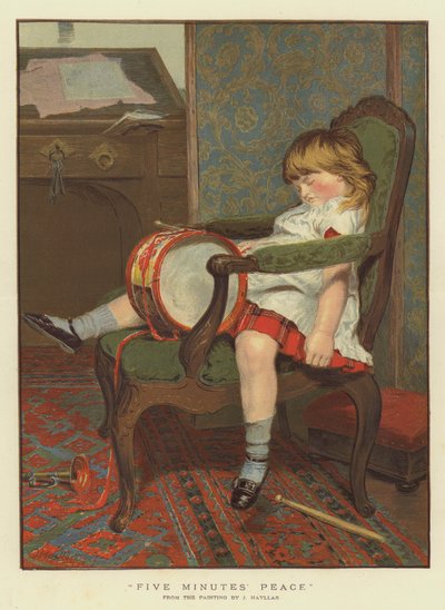Fem minutters fred (chromolitho) av James Hayllar