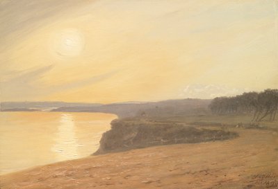 Solnedgang, nær Bournemouth, 1899 (olje på kort) av James Hayllar