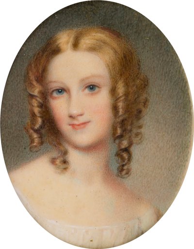 Portrett av den første Mrs Simpson, kona til Mr Bridgeman Simpson, ca. 1820-72 (olje på lerret) av James Heath Millington