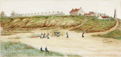 Sketch for the Law Well (akvarell, kroppsfarge og blyant på papir) av James Henry Cleet