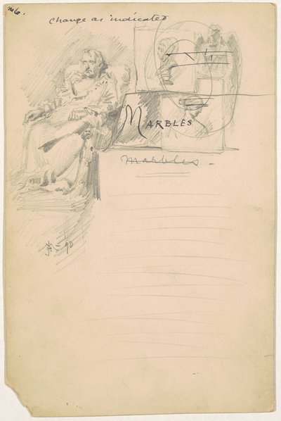 Studie for "Marbles" av James Henry Moser