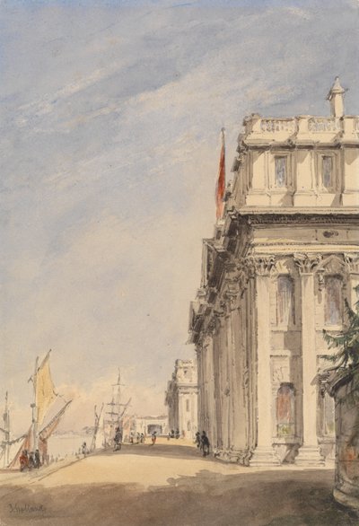 Fasaden til Royal Naval College, Greenwich av James Holland