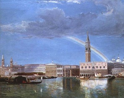 Piazzetta og Dogepalasset fra Bacino av James Holland