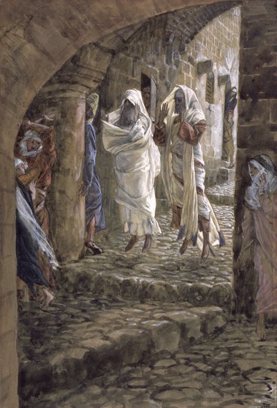 Apparitions of the Dead in the Streets of Jerusalem, illustrasjon for The Life of Christ, ca. 1886-94 (wc & gouache på papp) av James Jacques Joseph Tissot