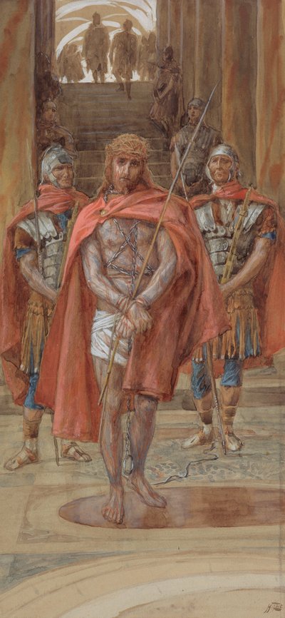 Christ Leaves the Judgment Hall, illustrasjon for The Life of Christ, ca. 1886-94 (wc & gouache på papp) av James Jacques Joseph Tissot