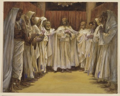 Kristus med de tolv apostlene, illustrasjon for The Life of Christ, ca. 1886-96 (gouache på papp) av James Jacques Joseph Tissot