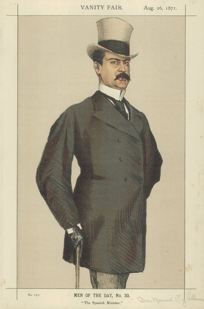 Don Manuel Rances y Villanueva (farge litho) av James Jacques Joseph Tissot