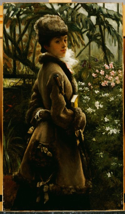 I Drivhuset, ca.1867-69 av James Jacques Joseph Tissot