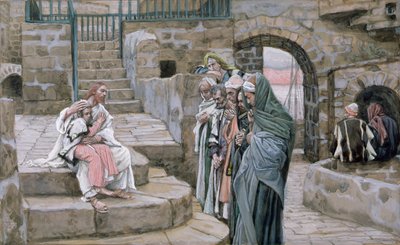 Jesus and the Little Child, illustrasjon for The Life of Christ, ca. 1886-94 (wc & gouache på papp) av James Jacques Joseph Tissot