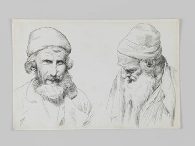 Jøder og jemenitter, Jerusalem, illustrasjon fra The Life of Our Lord Jesus Christ (penn og blekk på vevd papir) av James Jacques Joseph Tissot