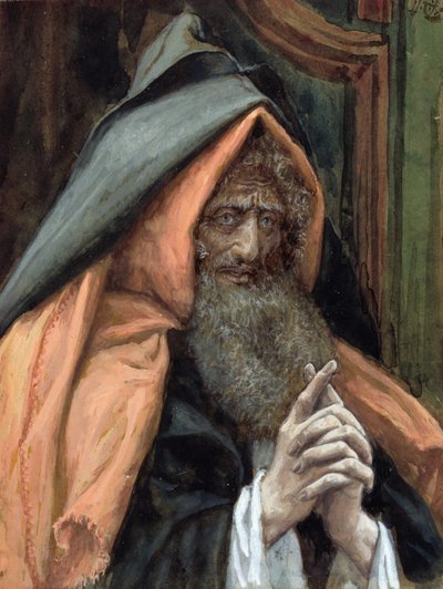 Josef av Arimathea, illustrasjon for The Life of Christ, ca. 1886-94 (wc og gouache på papp) av James Jacques Joseph Tissot