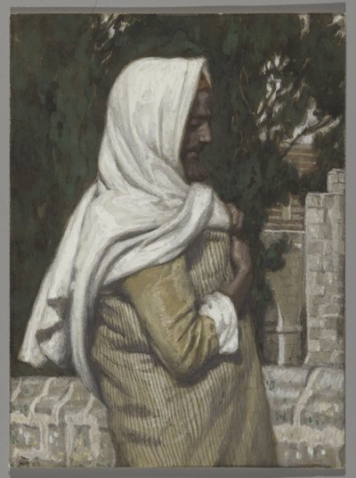 Lazarus, illustrasjon for The Life of Christ, ca. 1886-94 (wc og gouache på papp) av James Jacques Joseph Tissot