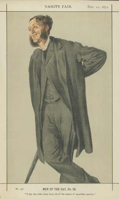 Mr Matthew Arnold (farge litho) av James Jacques Joseph Tissot