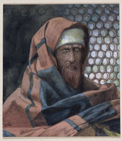 Nikodemus, illustrasjon for The Life of Christ, ca. 1886-94 (wc og gouache på papp) av James Jacques Joseph Tissot