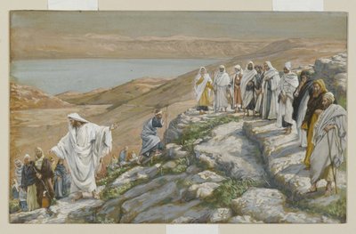 Ordinering av de tolv apostler, illustrasjon fra Vår Herre Jesu Kristi liv (wc over grafitt på papir) av James Jacques Joseph Tissot