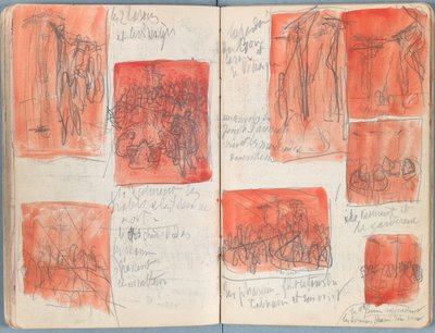 Sider fra et album med Sketches for The Life of Our Lord Jesus Christ, slutten av 1880-tallet (grafitt og vask på papir) av James Jacques Joseph Tissot