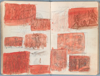 Sider fra et album med Sketches for The Life of Our Lord Jesus Christ, slutten av 1880-tallet (grafitt og vask på papir) av James Jacques Joseph Tissot