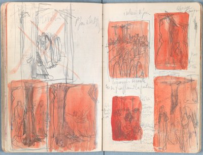 Sider fra et album med Sketches for The Life of Our Lord Jesus Christ, slutten av 1880-tallet (grafitt og vask på papir) av James Jacques Joseph Tissot