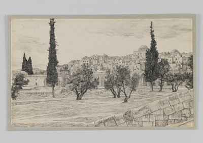 Place of the Gentiles Court, Haram, illustrasjon fra The Life of Our Lord Jesus Christ (blekk på papir) av James Jacques Joseph Tissot