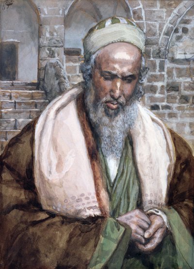 Saint Luke, illustrasjon for The Life of Christ, ca. 1884-96 (wc og gouache på papp) av James Jacques Joseph Tissot