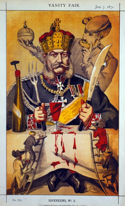 Sovereigns No.8 tegneserie fra Vanity Fair, 1871 av James Jacques Joseph Tissot