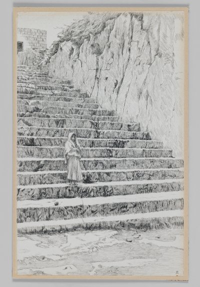 Trinn som fører til profetenes graver, illustrasjon fra Vår Herre Jesu Kristi liv av James Jacques Joseph Tissot