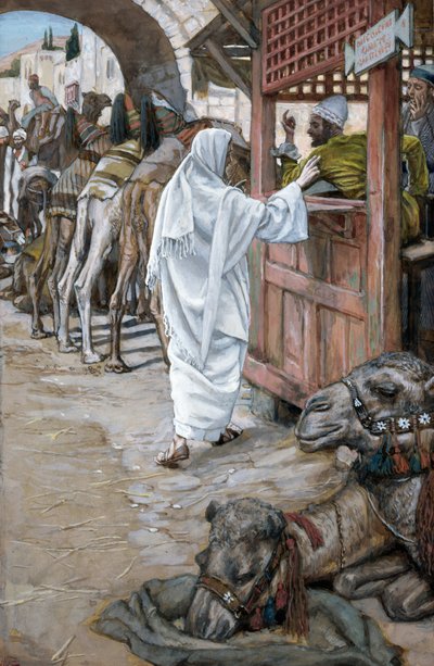 The Calling of St. Matthew, illustrasjon for The Life of Christ, ca. 1886-94 (wc & gouache på papp) av James Jacques Joseph Tissot
