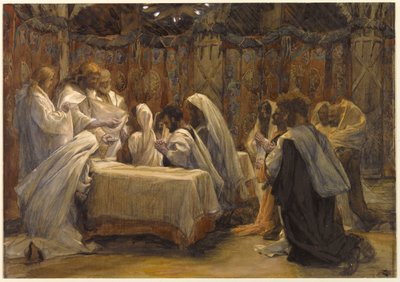 The Communion of the Apostles, illustrasjon til The Life of Christ, ca. 1884-96 (wc & gouache på papp) av James Jacques Joseph Tissot