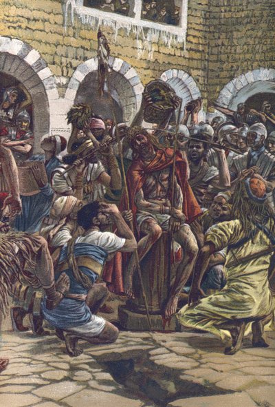 The Crown of Thorns - fra "The Life of Our Lord Jesus Christ" - 1899 av James Tissot - La vie de notre seigneur Jesus Christ, av Jacques Joseph (Jacques Joseph) Tissot dit James Tissot (1836-1902) av James Jacques Joseph Tissot