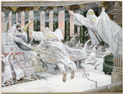 De døde vises i tempelet, illustrasjon for The Life of Christ, ca. 1886-96 (gouache på papp) av James Jacques Joseph Tissot