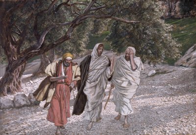 The Disciples on the Road to Emmaus, illustrasjon for The Life of Christ, ca. 1884-96 (wc & gouache på papp) av James Jacques Joseph Tissot