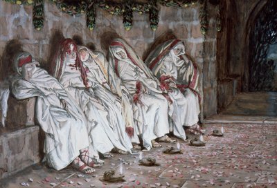 The Foolish Virgins, illustrasjon for The Life of Christ, ca. 1886-94 (wc & gouache på papp) av James Jacques Joseph Tissot
