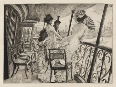 Galleriet til H.M.S. Calcutta i Portsmouth av James Jacques Joseph Tissot