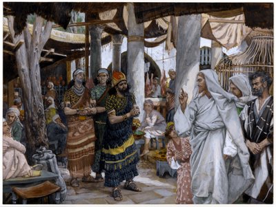 The Healing of the Rulers Son, illustrasjon for The Life of Christ, ca. 1884-96 (wc & gouache på papp) av James Jacques Joseph Tissot