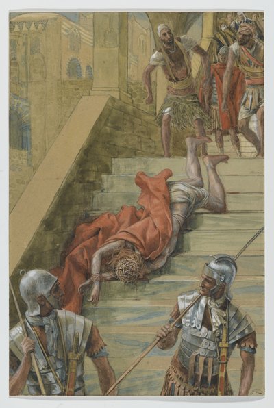 The Holy Stair, illustrasjon fra The Life of Our Lord Jesus Christ, 1886-94 (wc over grafitt på papir) av James Jacques Joseph Tissot