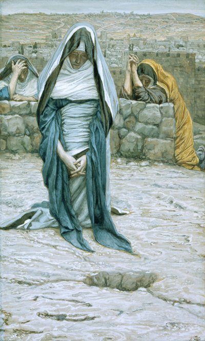 The Holy Virgin in Old Age, illustrasjon for The Life of Christ, ca. 1884-96 (wc & gouache på papp) av James Jacques Joseph Tissot