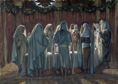 Jødenes påske, illustrasjon for The Life of Christ, ca. 1884-96 (wc & gouache på papp) av James Jacques Joseph Tissot