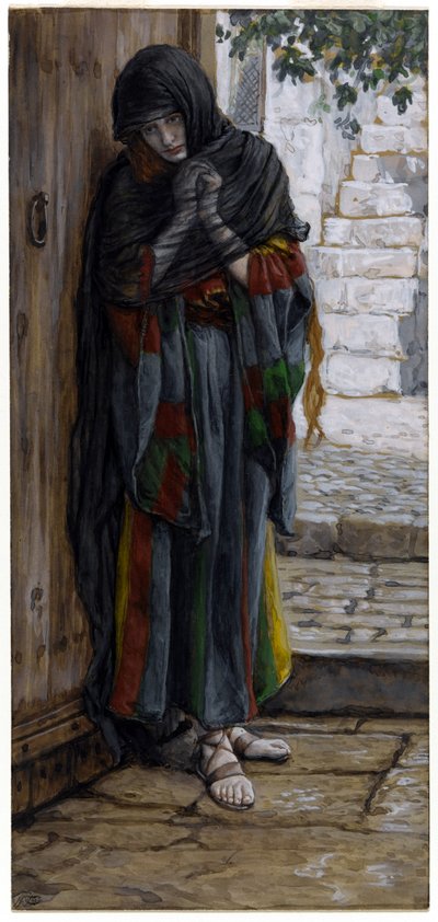 Den angrende Magdalena (wc på papir) av James Jacques Joseph Tissot