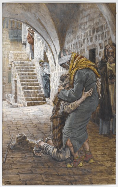 The Return of the Prodigal Son, illustrasjon for The Life of Christ, ca. 1886-96 (gouache på papp) av James Jacques Joseph Tissot