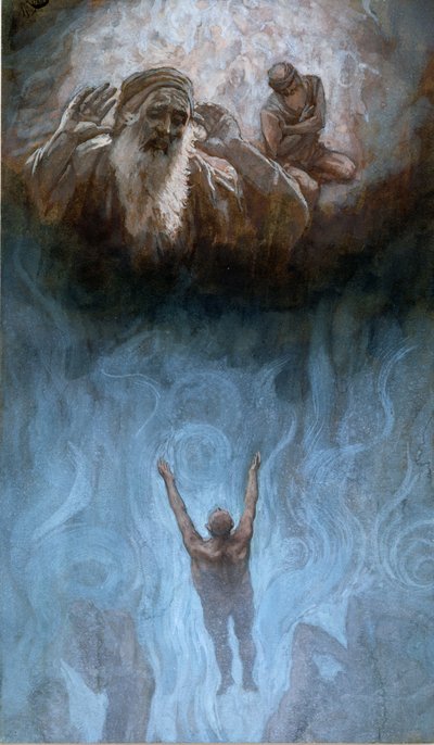 The Rich Man in Hell, illustrasjon for The Life of Christ, ca. 1886-94 (wc & gouache på papp) av James Jacques Joseph Tissot