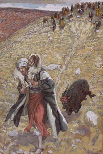 Syndebukken, illustrasjon for The Life of Christ, ca. 1886-94 (wc og gouache på papp) av James Jacques Joseph Tissot