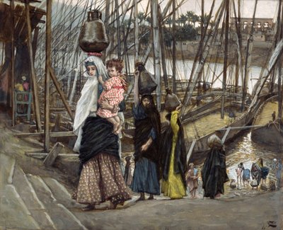 The Sojourn, Egypt, illustrasjon for The Life of Christ, ca. 1886-94 (wc & gouache på papp) av James Jacques Joseph Tissot