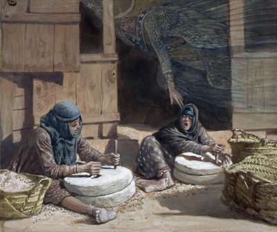 The Two Women at the Mill, illustrasjon for The Life of Christ, ca. 1886-94 (wc & gouache på papp) av James Jacques Joseph Tissot