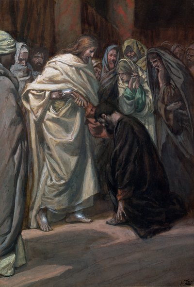 The Unbelief of St. Thomas, illustrasjon for The Life of Christ, ca. 1884-96 (wc & gouache på papp) av James Jacques Joseph Tissot