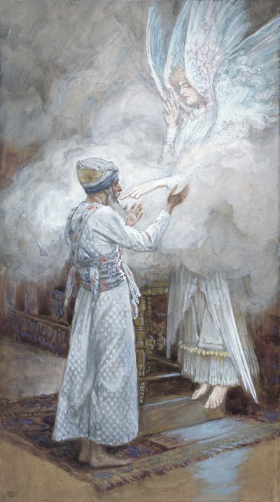 The Vision of Zacharias, illustrasjon for The Life of Christ, ca. 1886-94 (wc & gouache på papp) av James Jacques Joseph Tissot