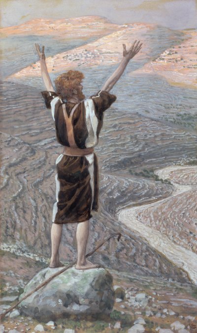 The Voice in the Desert, illustrasjon for The Life of Christ, ca. 1886-96 (gouache på papp) av James Jacques Joseph Tissot