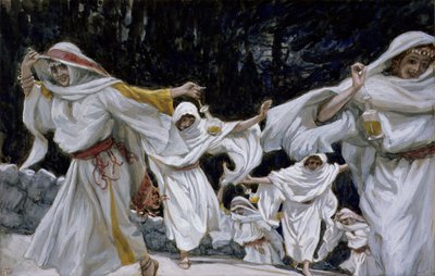 The Wise Virgins, illustrasjon for The Life of Christ, ca. 1886-94 (wc & gouache på papp) av James Jacques Joseph Tissot