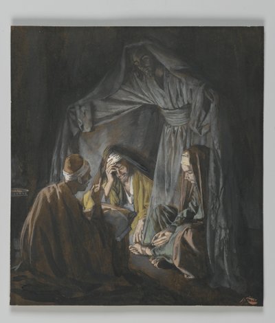To eller tre samlet i mitt navn, illustrasjon fra Vår Herre Jesu Kristi liv (wc over grafitt på papir) av James Jacques Joseph Tissot