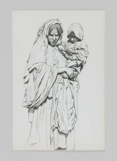 Kvinne og barn fra Jeriko, illustrasjon fra Vår Herre Jesu Kristi liv av James Jacques Joseph Tissot
